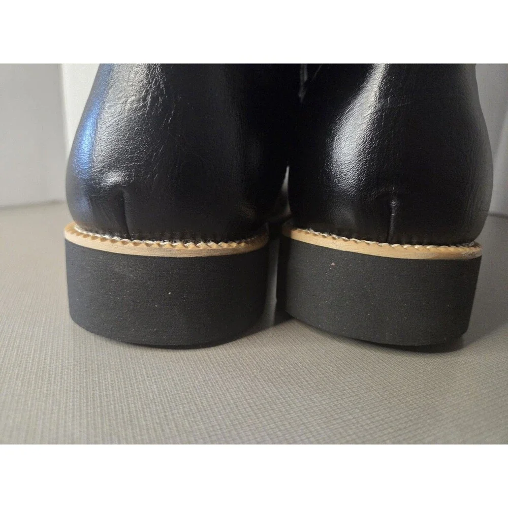 Black Men's Cowboy Western Embroidered Square Toe Boots
